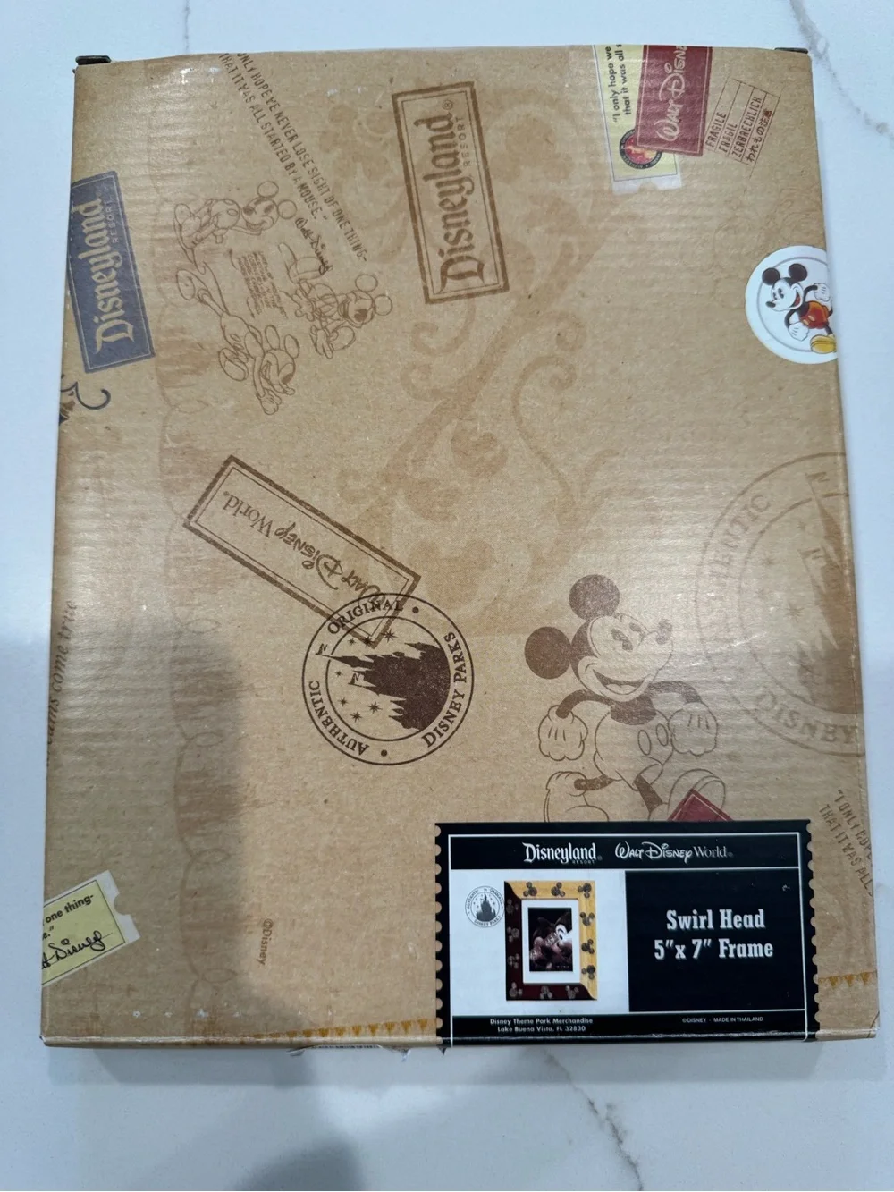 Disney Parks Wooden Picture Frame with Original Box